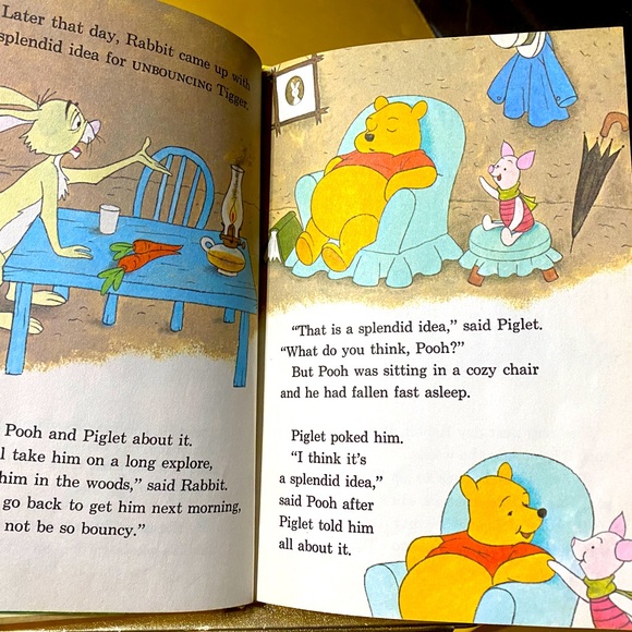 WALT DISNEY’S VTG 70’s WINNIE THE POOH AND TGGER TOO HARDCOVER STORY BOOK - Picture 6 of 14